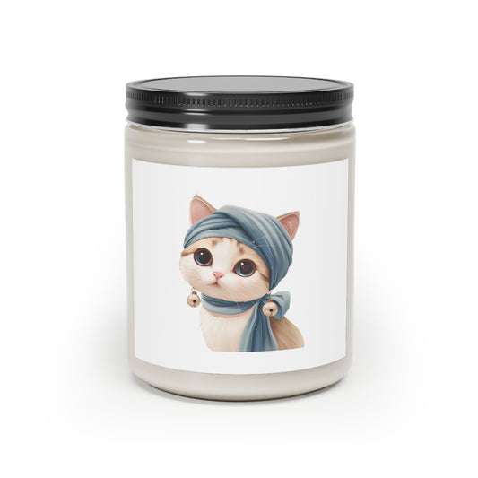 Cat with Earrings Scented Candle, 9oz